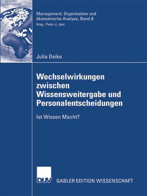 cover image of Wechselwirkungen zwischen Wissensweitergabe und Personalentscheidungen